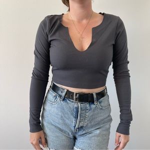 Urban outfitters grey long sleeve top